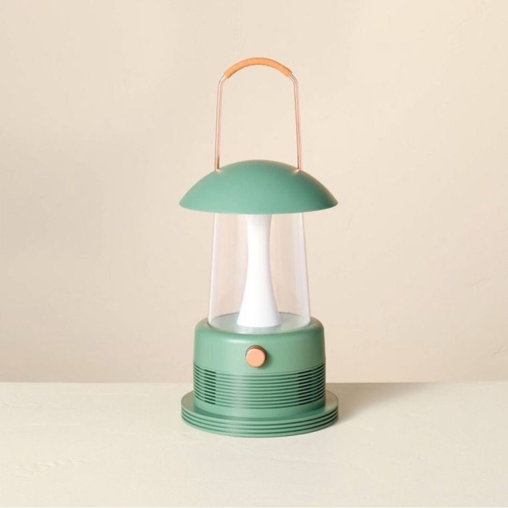 Portable LED Table Lantern with Bluetooth Speaker Green -Hearth & Hand Magnolia